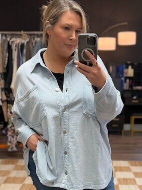 maurices lightweight shacket/button down